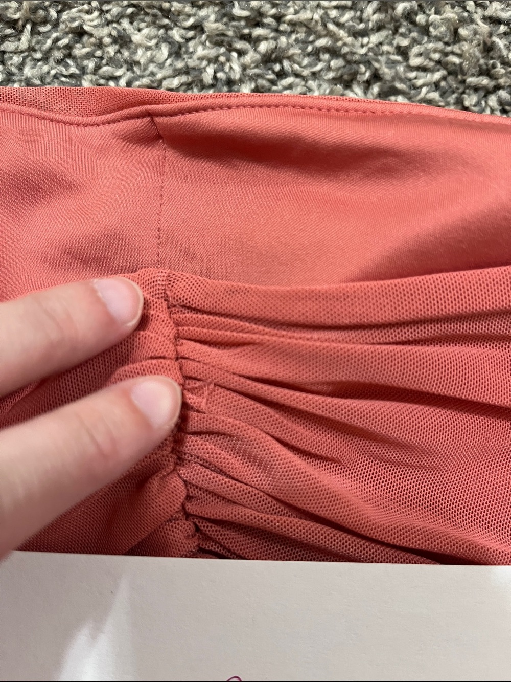 Express Body Contour Ruched Mesh Top - Picture 8 of 10